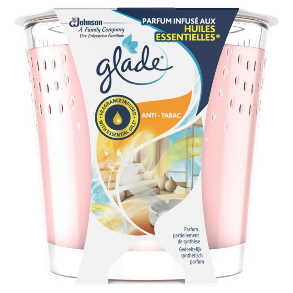 6x Glade Geurkaars Anti Tabac 129 gr