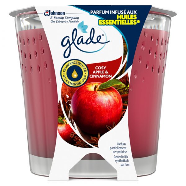 6x Glade Geurkaars Apple&Cinnamon 129 gr