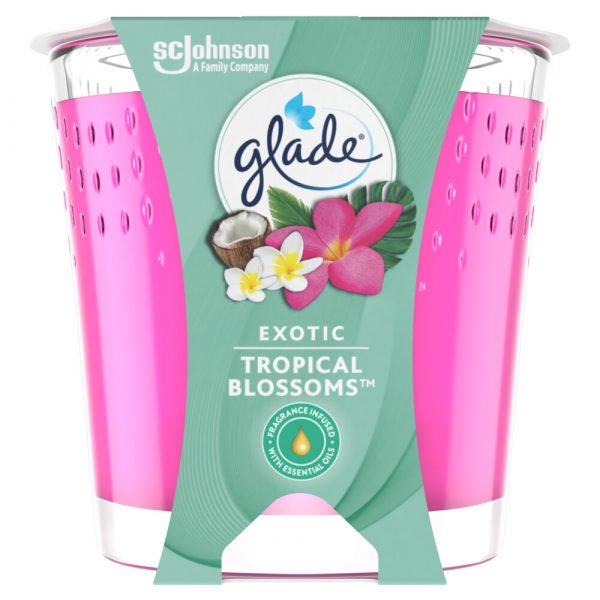 6x Glade Geurkaars Tropical Blossoms 129 gr