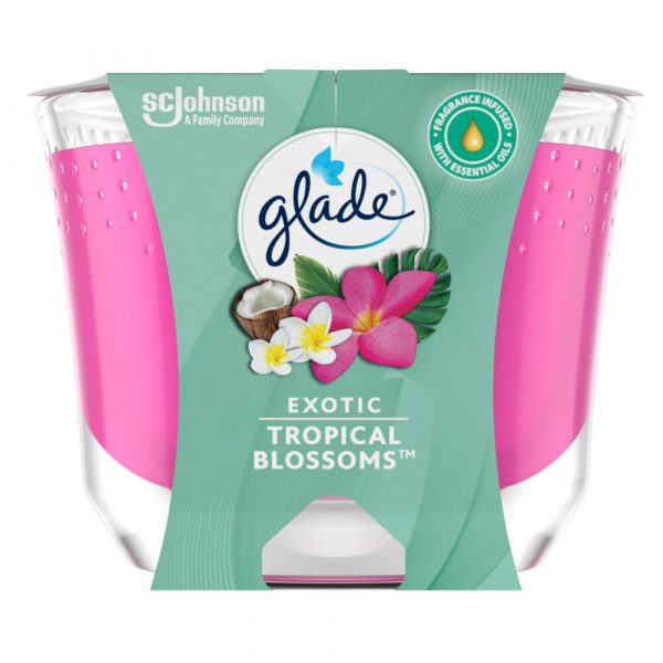 Glade Geurkaars Tropical Blossoms 224 gr