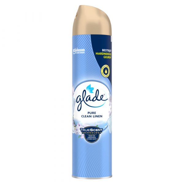 6x Glade Luchtverfrisser Spray Pure Clean Linen 300 ml