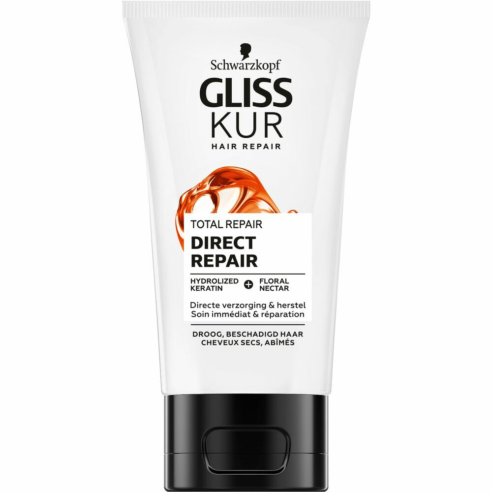 6x Gliss Kur Haarcreme Total Repair Direct Repair 150 ml