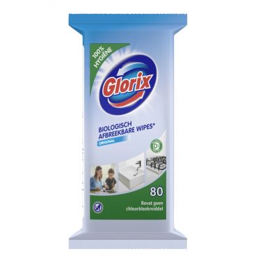 6x Glorix Schoonmaakdoekjes Original Ocean Fresh 80 stuks