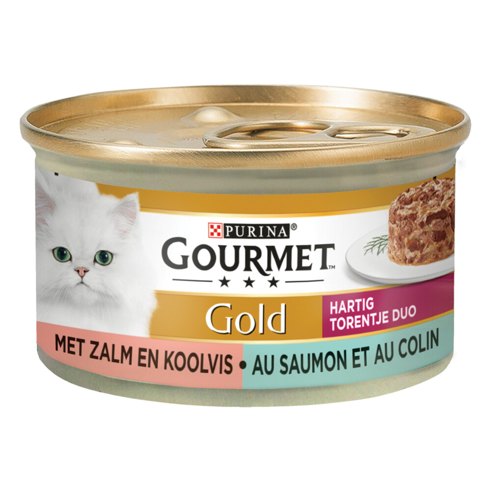 24x Gourmet Gold Blik Hartig Torentje Zalm 85 gr