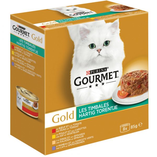 6x Gourmet Gold Hartig Torentje 8 x 85 gr