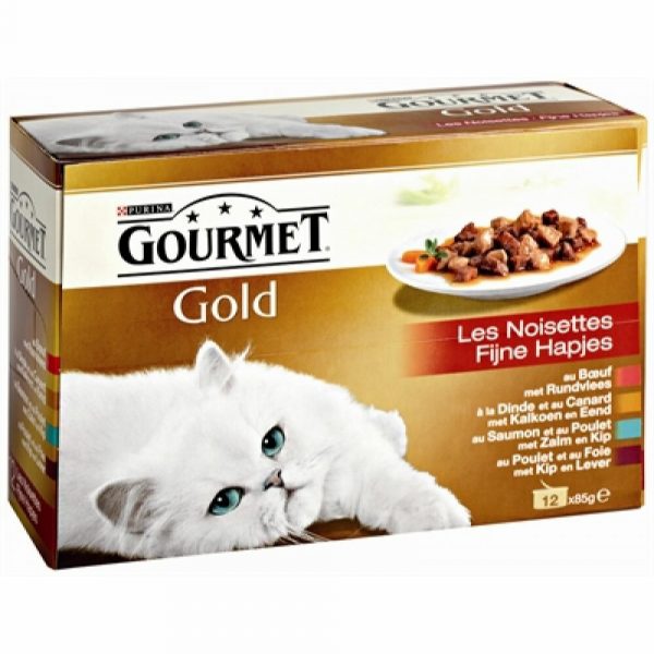 4x Gourmet Gold Multipack Fijne Hapjes Rood 12 x 85 gr