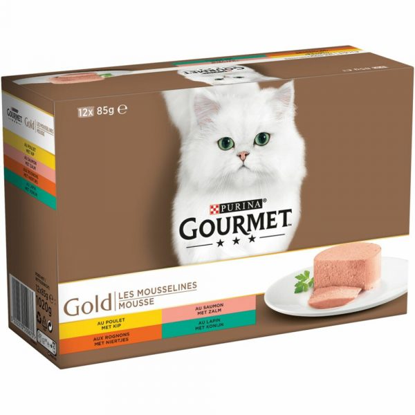 4x Gourmet Gold Multipack Fijne Mousse Blauw 12 x 85 gr