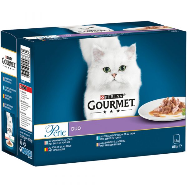 4x Gourmet Perle Duo Rund - Kip 12 x 85 gr