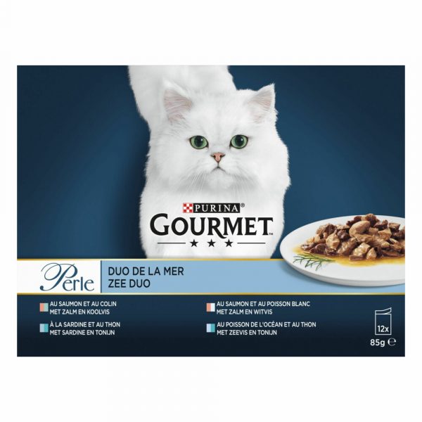 4x Gourmet Perle Mini Filets Multipack Zee Duo in Saus 12 x 85 gr