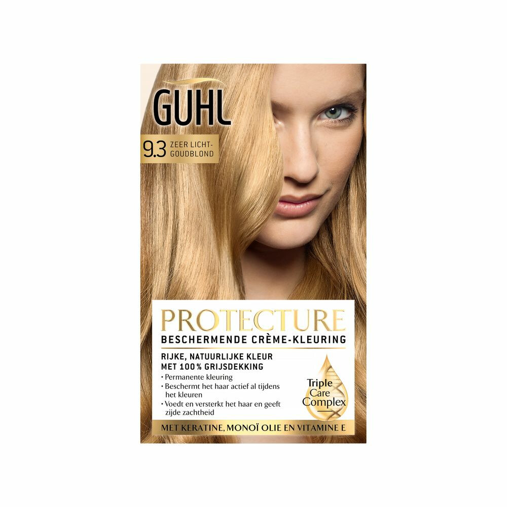 3x Guhl Beschermende Cremekleuring 9.3 Zeer Lichtgoudblond