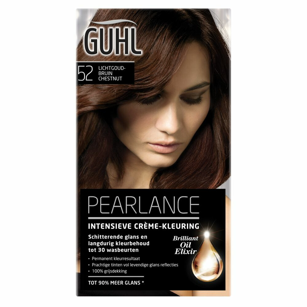 3x Guhl Pearlance Intensieve Crème-Haarkleuring 52 Lichtgoudbruin Chestnut