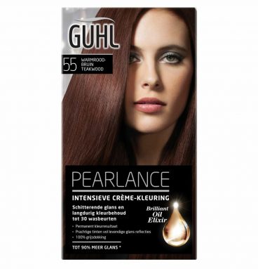 3x Guhl Pearlance Intensieve Crème-Haarkleuring 55 Warmroodbruin Teakwood