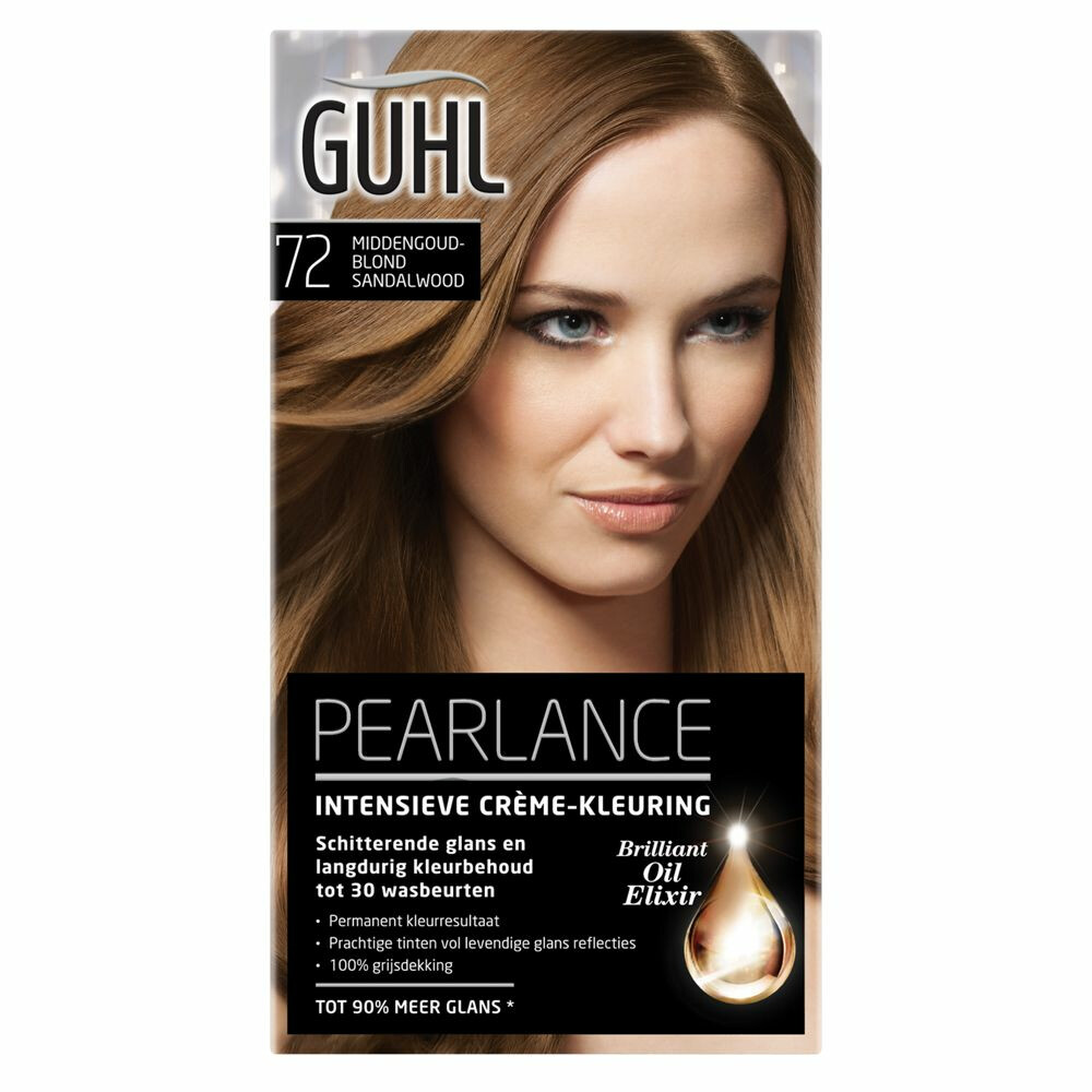 3x Guhl Pearlance Intensieve Crème-Haarkleuring 72 Middengoudblond Sandalwood