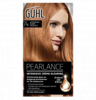 3x Guhl Pearlance Intensieve Crème-Haarkleuring 74 Koperroodblond Hazelnut