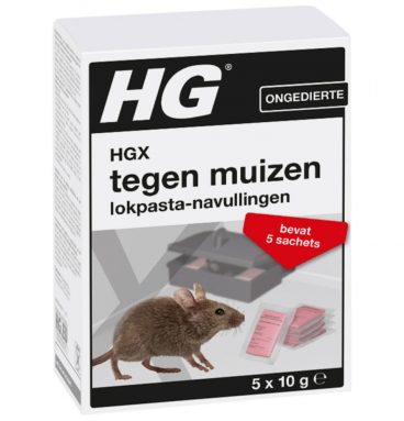 12x HG Lokpasta Tegen Muizen Navulbaar 5 stuks