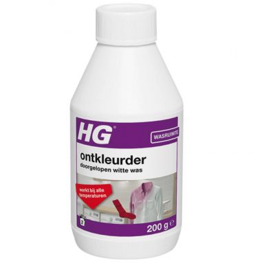 6x HG Ontkleurder Doorgelopen Witte Was 200 gr