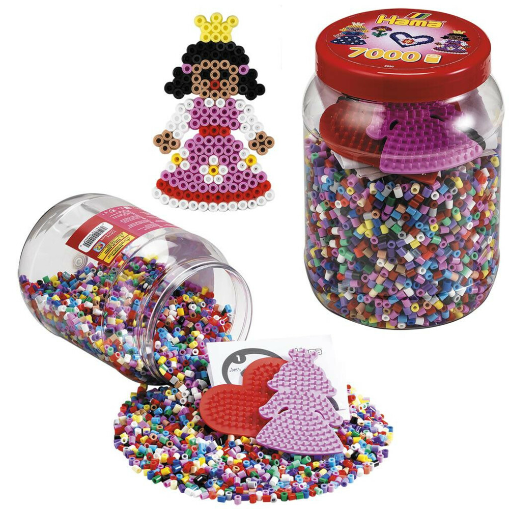 Hama Strijkkralen Set in Pot 7000 stuks Roze