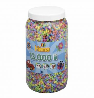 Hama Strijkkralen in Pot Pastel Kleuren 13000 stuks