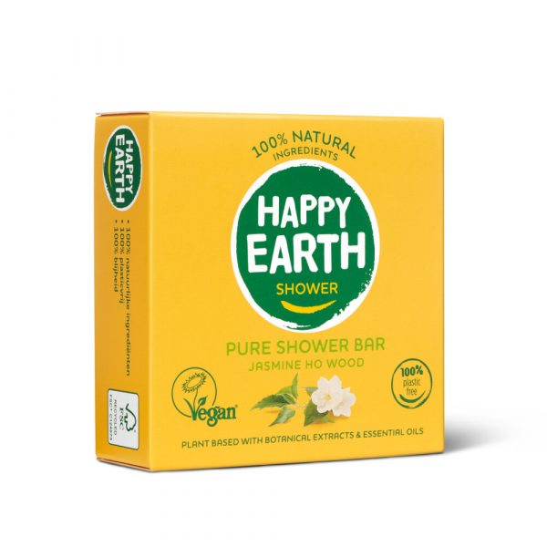 Happy Earth 100% Natuurlijke Shower Bar Jasmine Ho Wood 90 gr