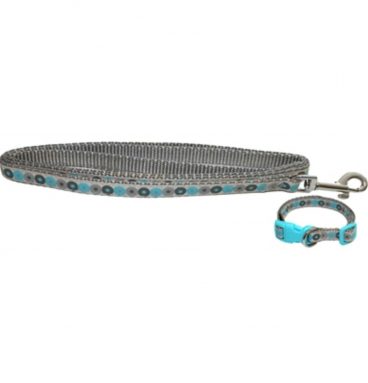 Happy Pet Little Rascals Puppy Halsband met Lijn Blauw 22