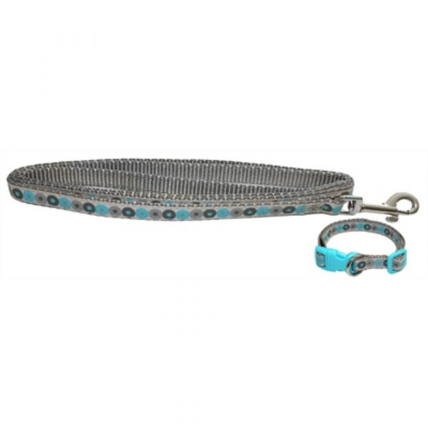 Happy Pet Little Rascals Puppy Halsband met Lijn Blauw 22