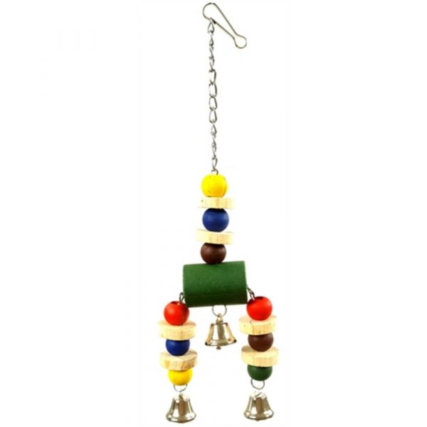 Happy Pet Vogelspeelgoed Jingler Hout 35 x 8 x 3 cm