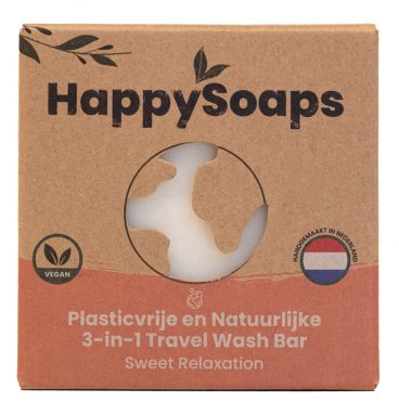 HappySoaps 3In1 Travel Wash Bar Sweet Relaxation 40 gr