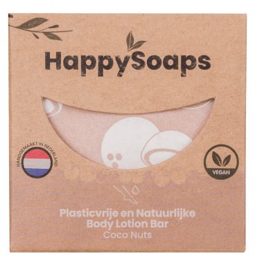 6x HappySoaps Body Lotion Bar Coco Nuts 65 gr