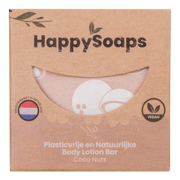 6x HappySoaps Body Lotion Bar Coco Nuts 65 gr