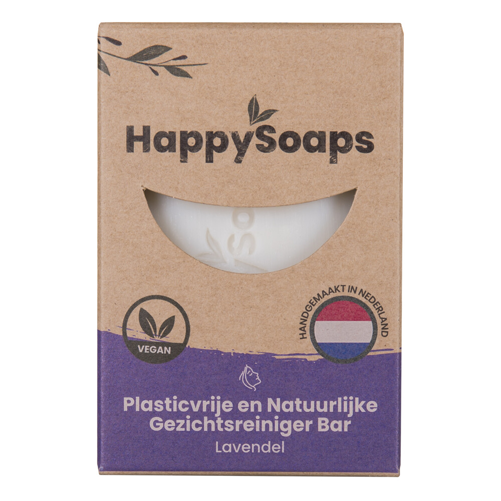 HappySoaps Gezichtsreiniger Bar Lavendel 70 gr