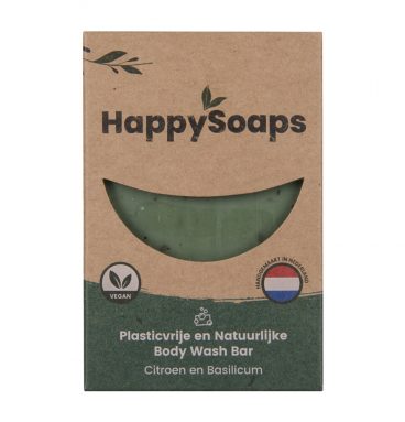 HappySoaps Happy Body Bar Citroen En Basilicum 100 gr