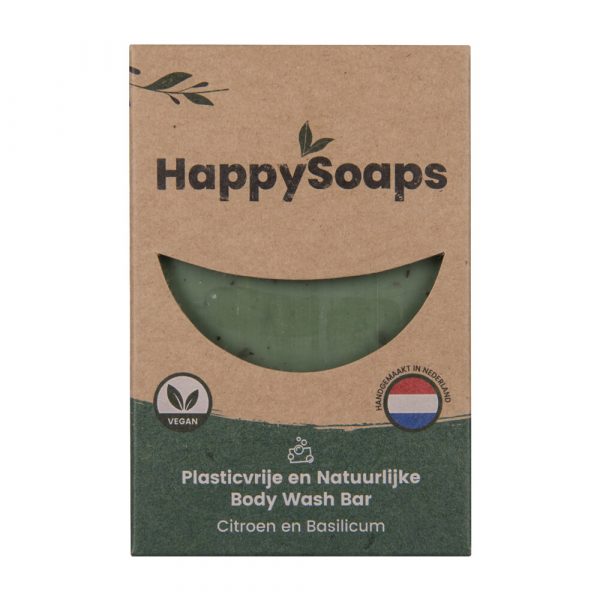 HappySoaps Happy Body Bar Citroen En Basilicum 100 gr