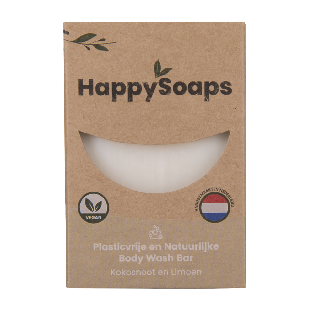 6x HappySoaps Happy Body Bar Kokosnoot&Limoen 100 gr