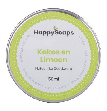 HappySoaps Natuurlijke Deodorant Kokos En Limoen 50 gr