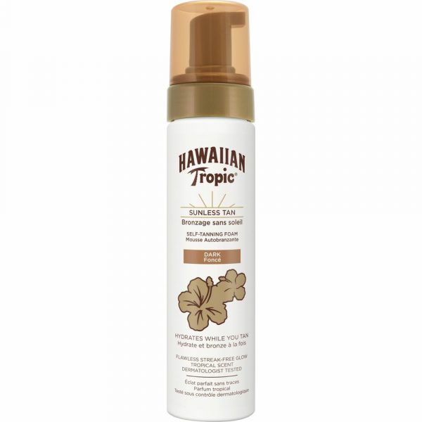 2x Hawaiian Tropic Sunless Tan Foam Dark 200ml