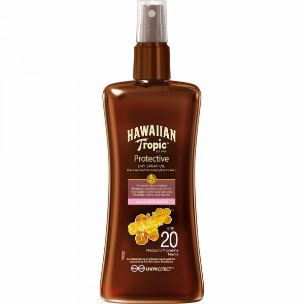 2x Hawaiian Tropic Zonneolie Protective Dry Spray SPF 20 200 ml