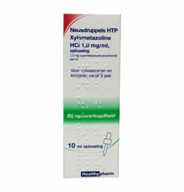 Healthypharm Neusdruppels 1 mg/ml Xylometazoline 10 ml