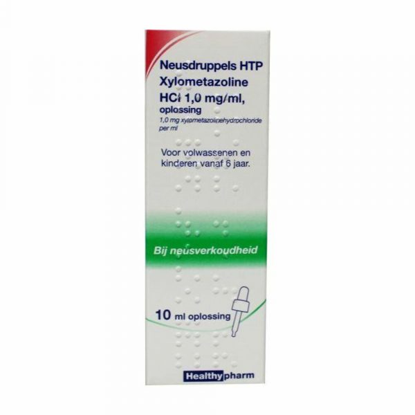 Healthypharm Neusdruppels 1 mg/ml Xylometazoline 10 ml