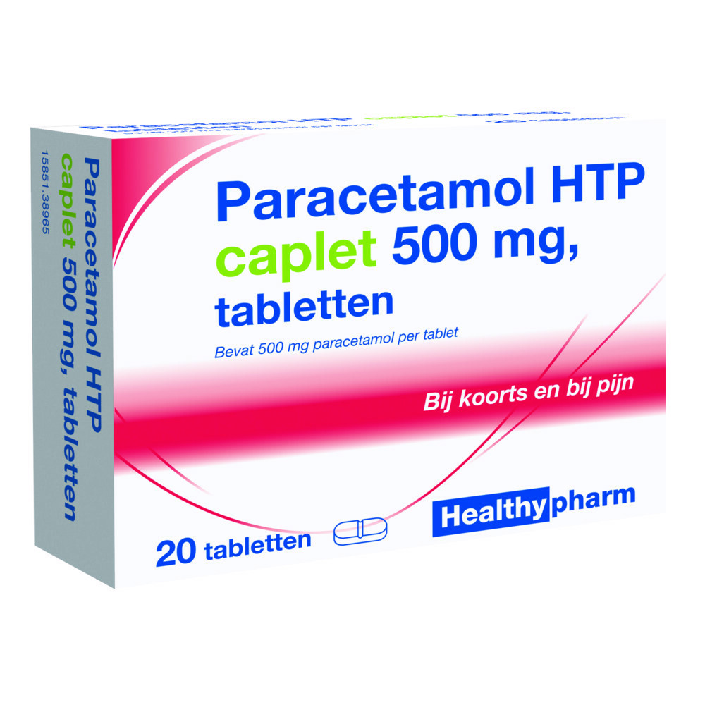 Healthypharm Paracetamol 500 mg Caplet 20 tabletten