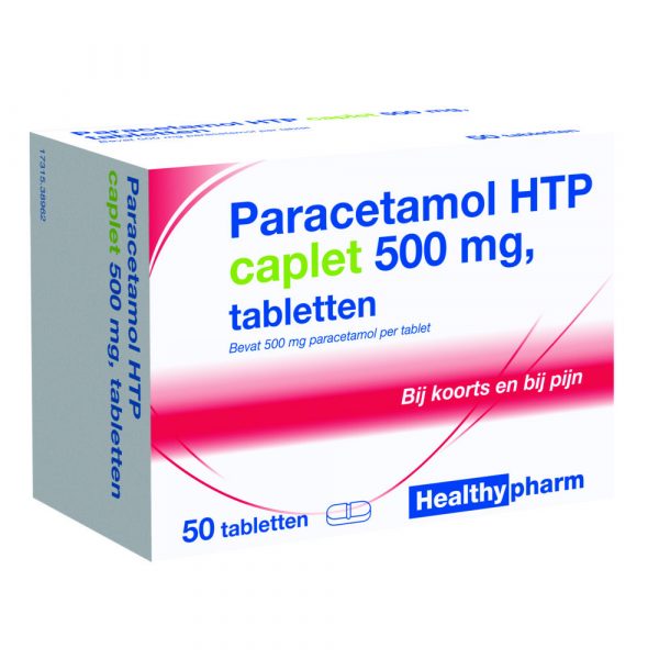 Healthypharm Paracetamol 500 mg Caplet 50 tabletten