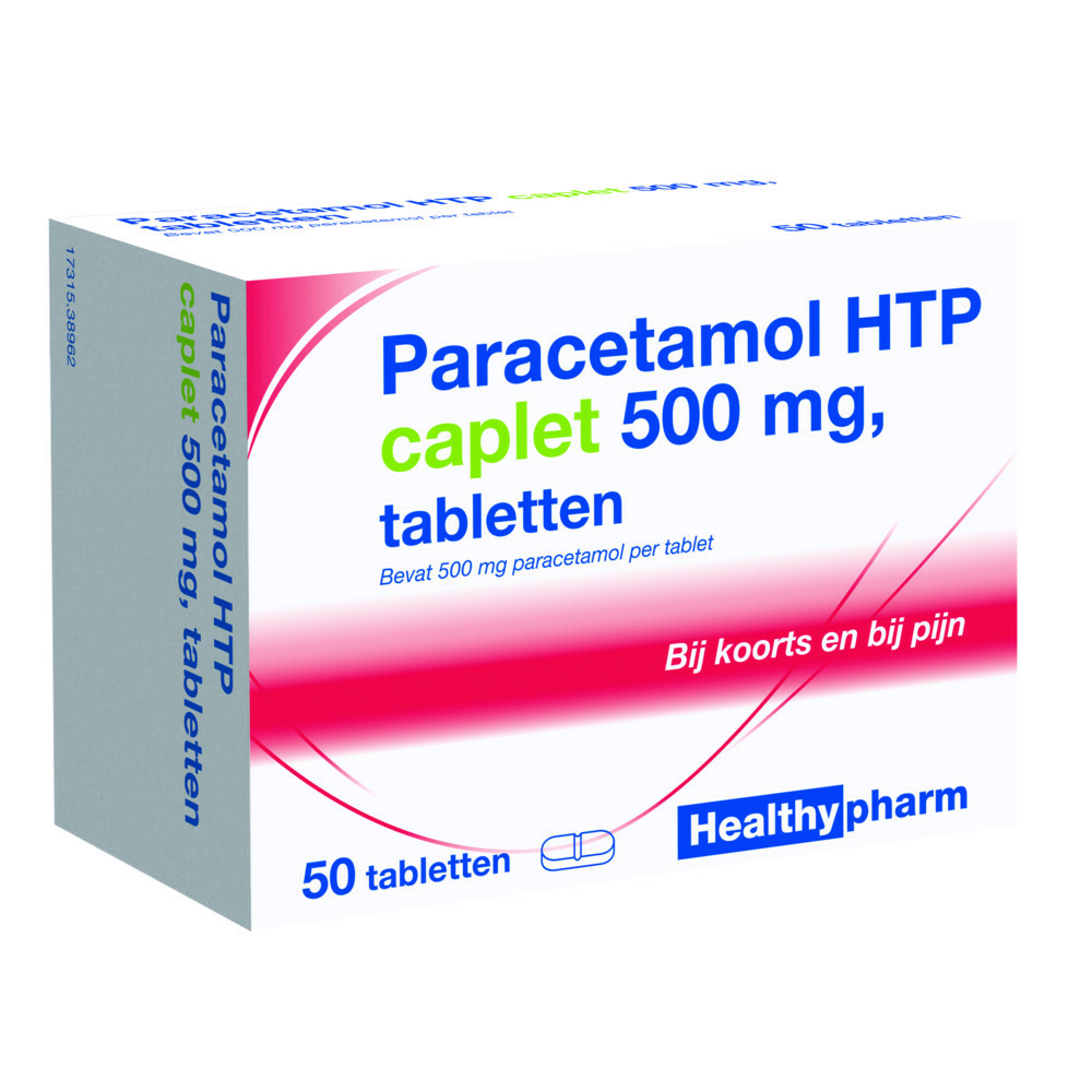 Healthypharm Paracetamol 500 mg Caplet 50 tabletten