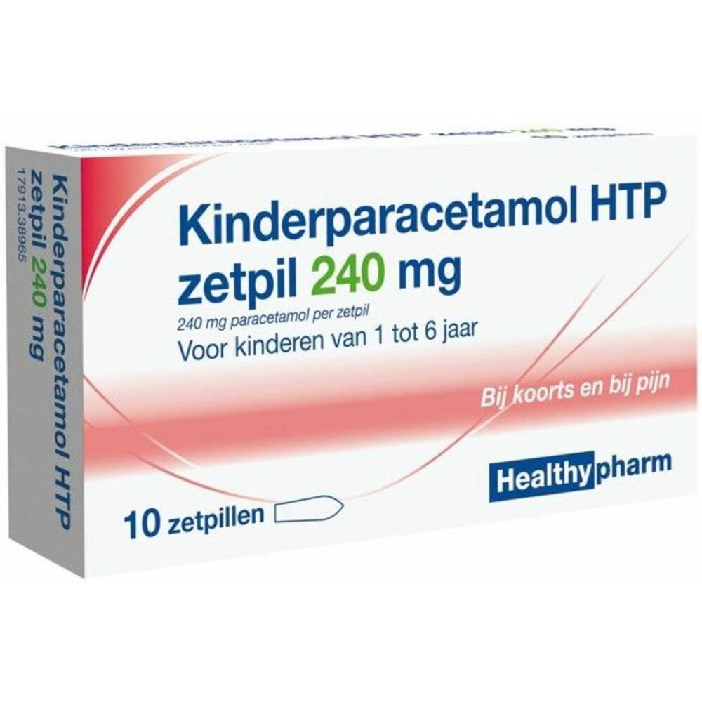 Healthypharm Paracetamol Kinderen 240mg 10 zetpillen