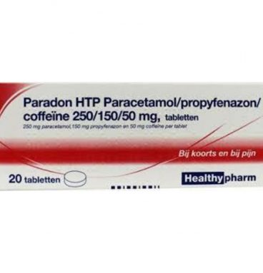 Healthypharm Paradon Paracetamol&Propyfenazon&Coffeïne 20 tabletten