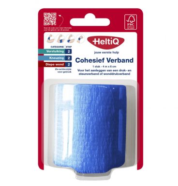 2x HeltiQ Cohesief Verband 4 m x 6 cm