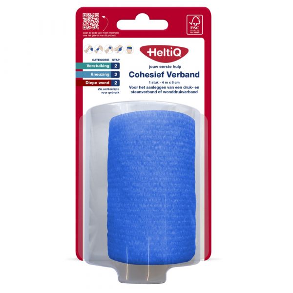 HeltiQ Cohesief Verband 4 m x 8 cm