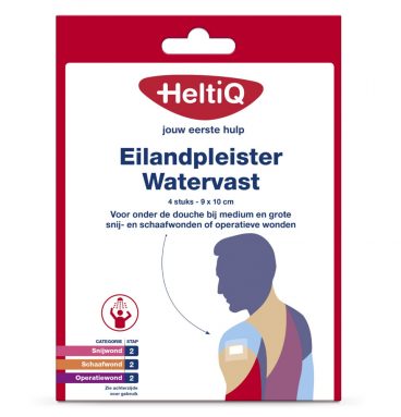 2x HeltiQ Eilandpleister Watervast 9 cm x 10 cm 4 stuks