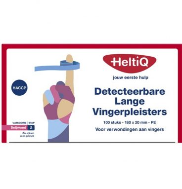 HeltiQ Vingerpleisters Detecteerbaar 180x20 mm PE 100 stuks