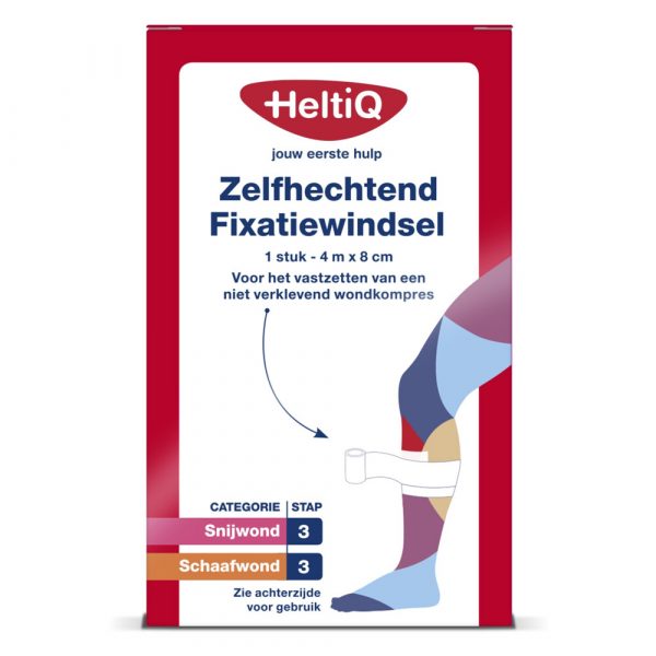 2x HeltiQ Zelfhechtend Windsel 4 m x 8 cm