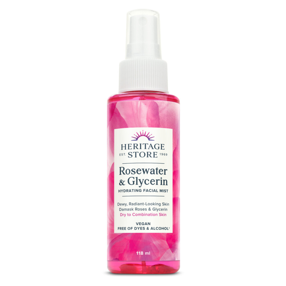 Heritage Store Rozenwater Mist Glycerin 118 ml