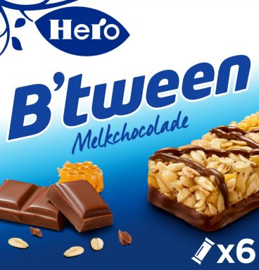 Hero B'tween Mueslireep Melkchocolade 6x25gr